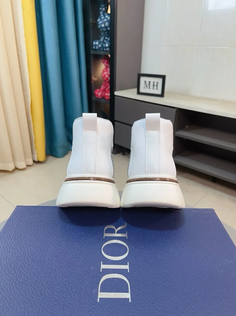 Men's shoes💰458🌹🌹[Dior] Men's casual high-top shoes! Material: Upper: Italian 🇮🇹 imported cowhide with printed mesh➕The lining and feet are made of imported genuine leather! Outsole material: Imported original rubber outsole! There is LOGO inlay on the side of the outsole, standard size 38-44